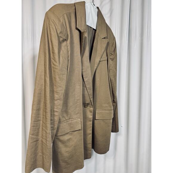 Open Edit Women’s Oversized Blazer Sz M Nordstrom Saharan Tan Jacket Preppy - Picture 3 of 6